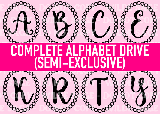 Complete Alphabet Set Freshie PNGs