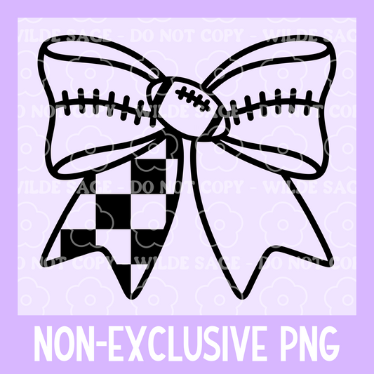 Blank Football Bow PNG