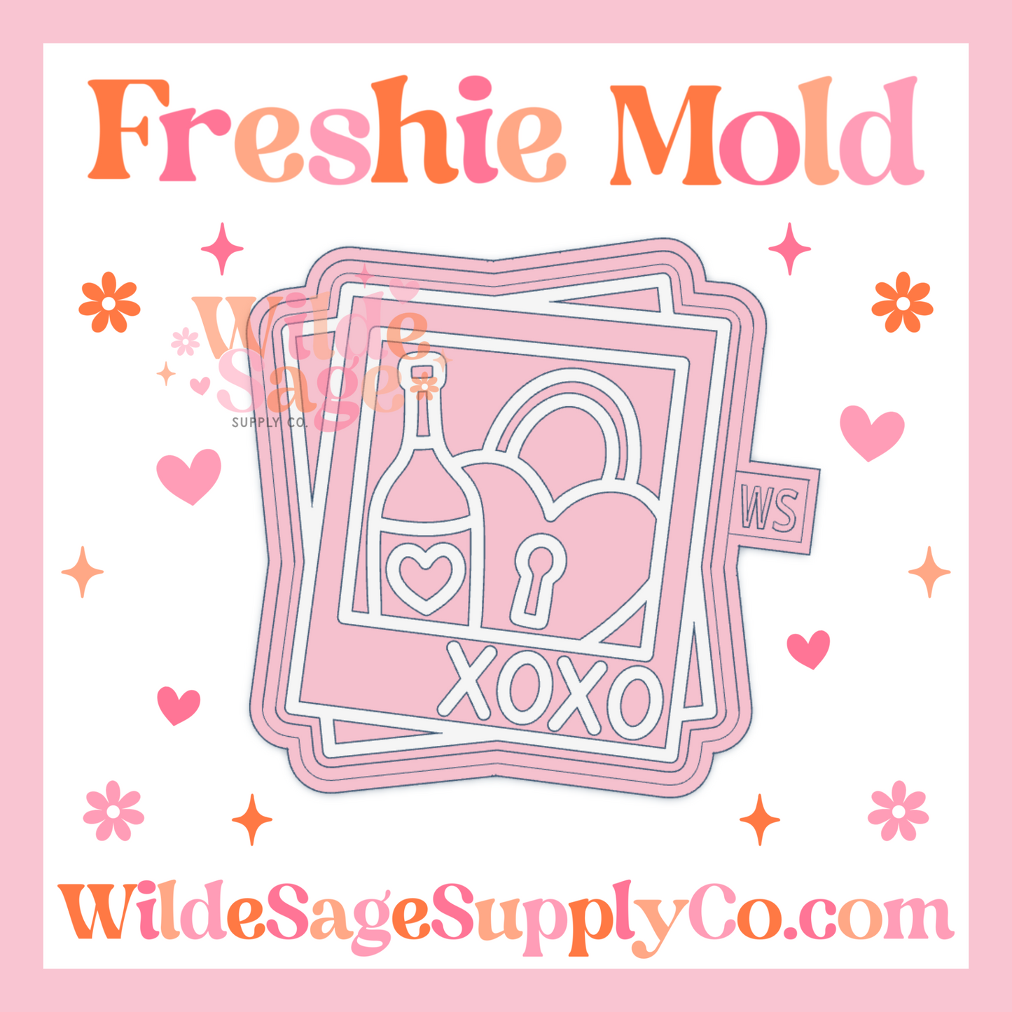 Valentines Wine Polaroid Mold