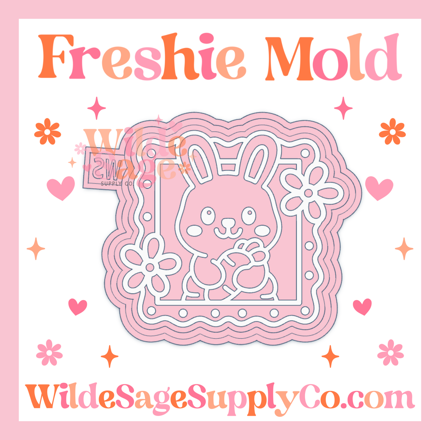 Bunny with Carrot Frame Mold