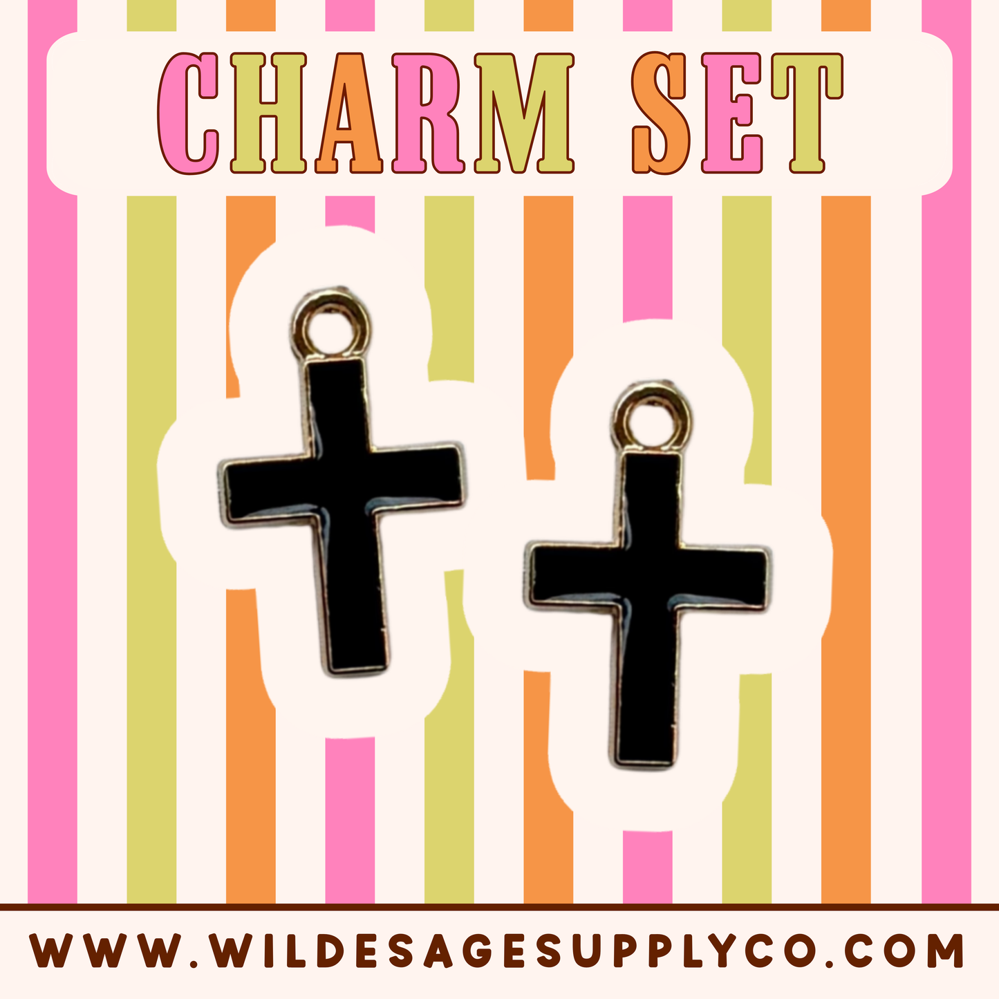 Black Cross - Charm Set
