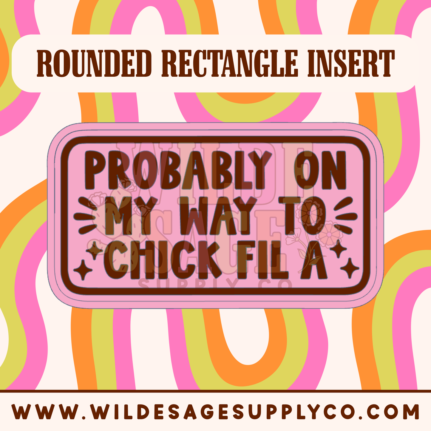 On my Way to Chick Insert - Rounded Rectangle