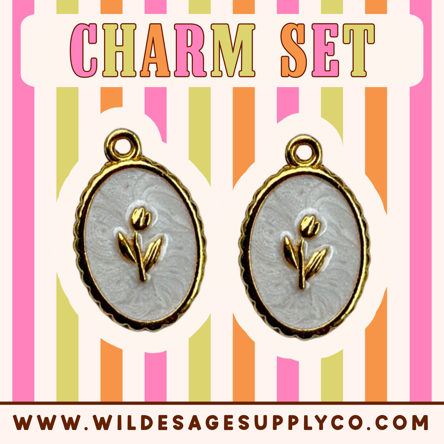 Flower Frame - Charm Set