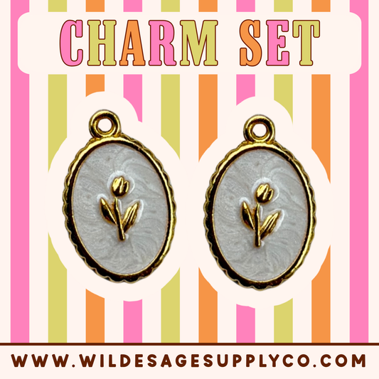 Flower Frame - Charm Set