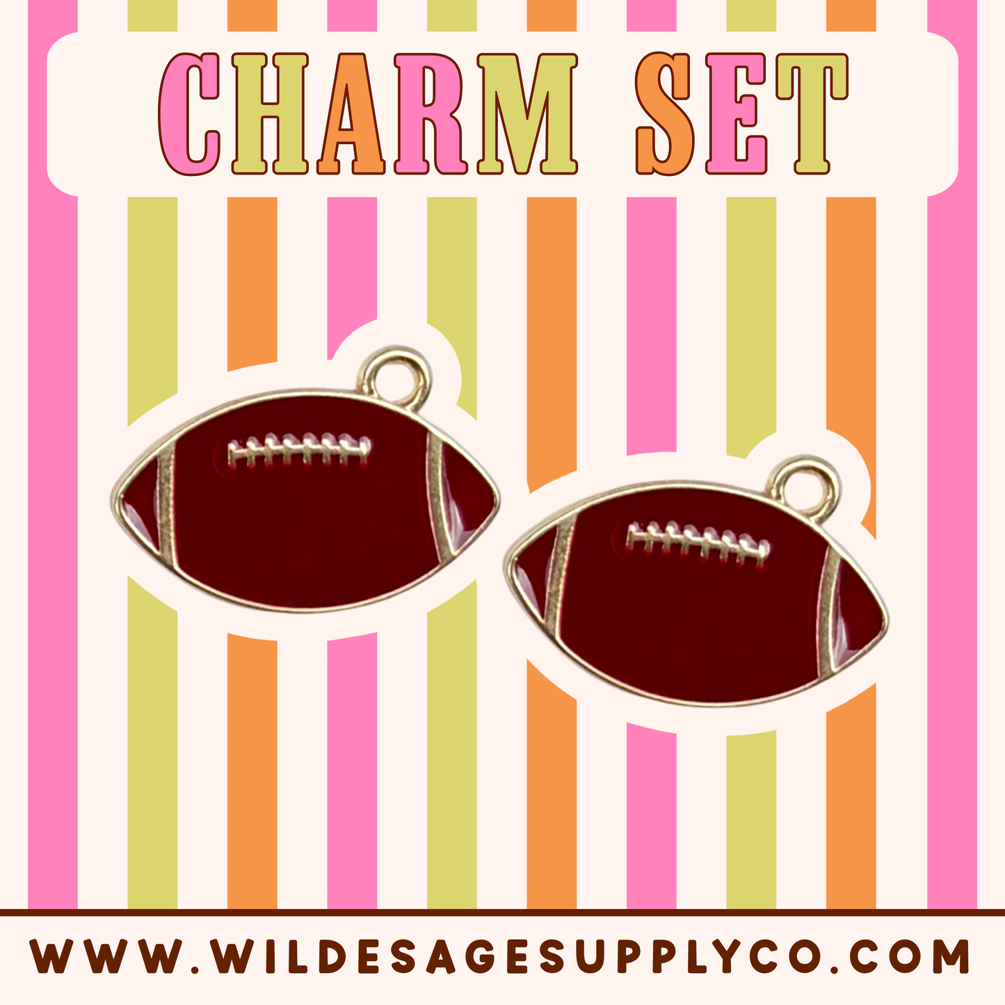 Football - Gold Charm Set