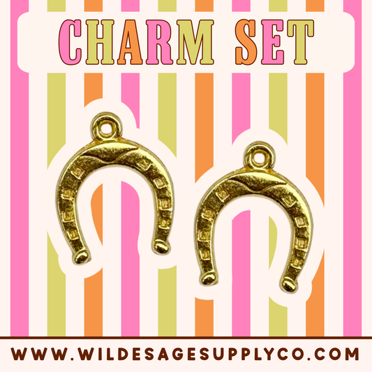 Gold Horseshoe - Charm Set