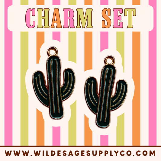 Green Cactus - Charm Set