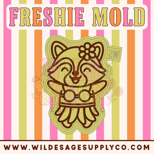 Hula Raccoon Mold