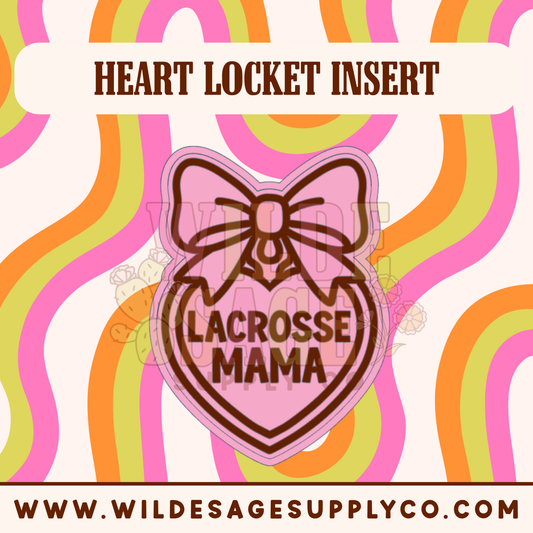 Lacrosse Mama Insert - Heart Locket