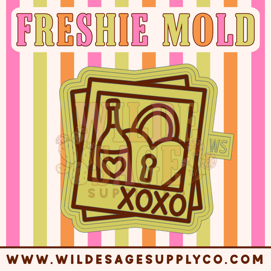 Valentines Wine Polaroid Mold