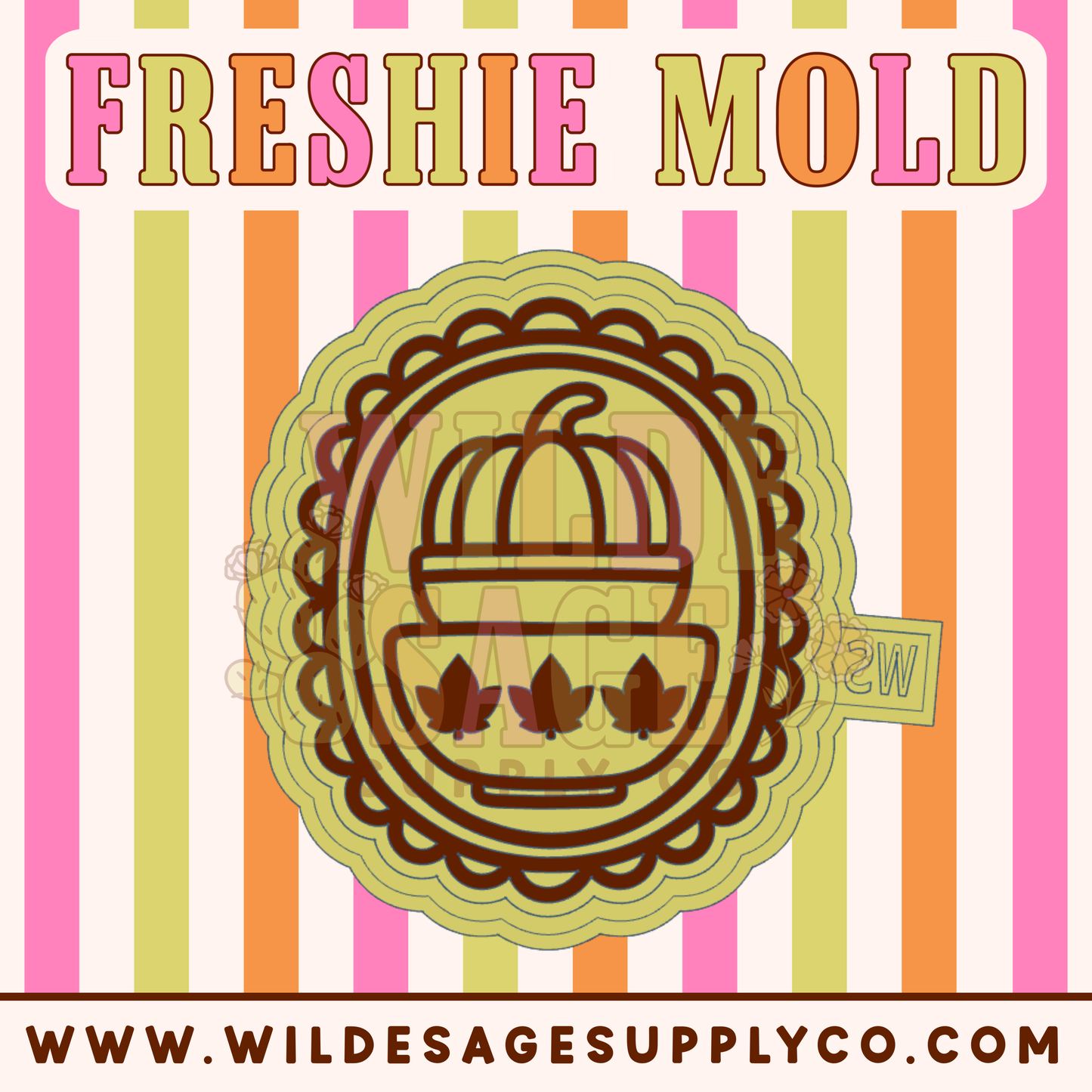 Pumpkin Fall Bowl Stack Frame Mold