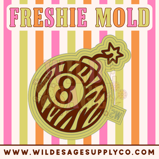 Zebra 8 Ball Bomb Mold