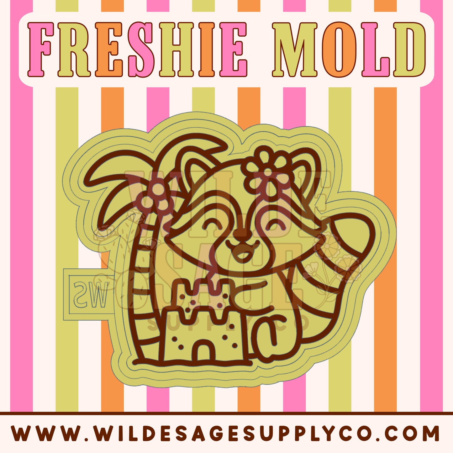 Sand Castle Raccoon Mold