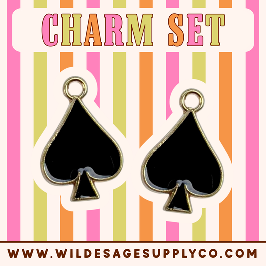 Black Spade - Gold Charm Set