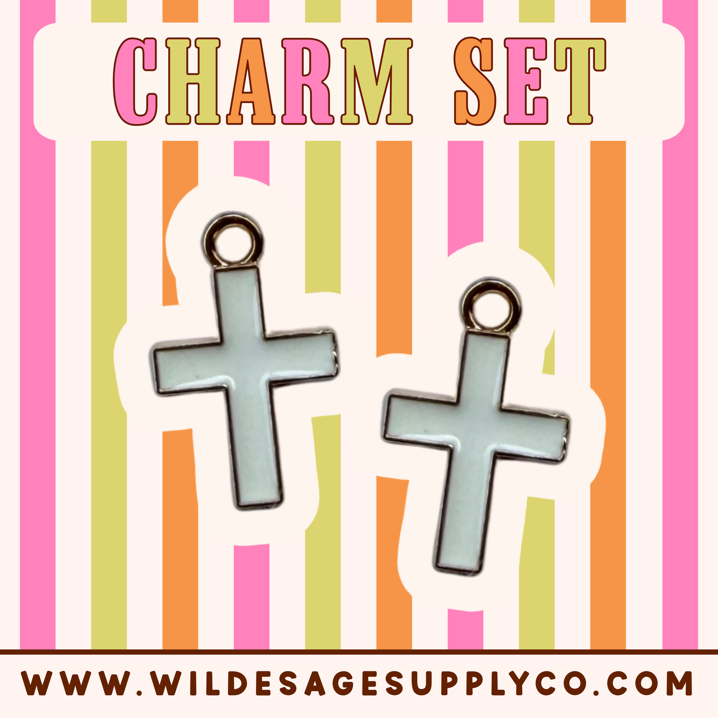 White Cross - Charm Set