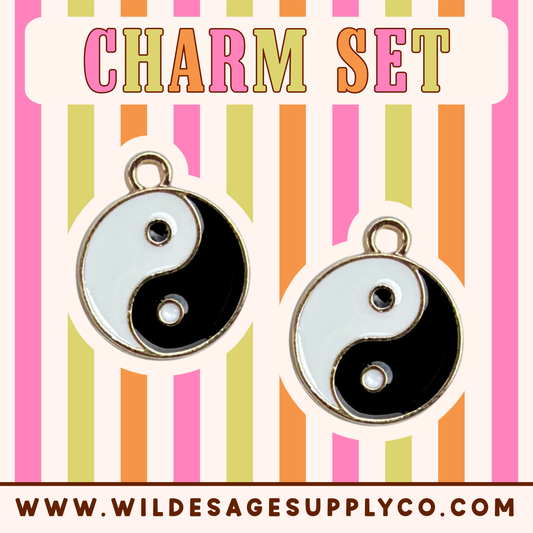 Yin Yang - Gold Charm Set
